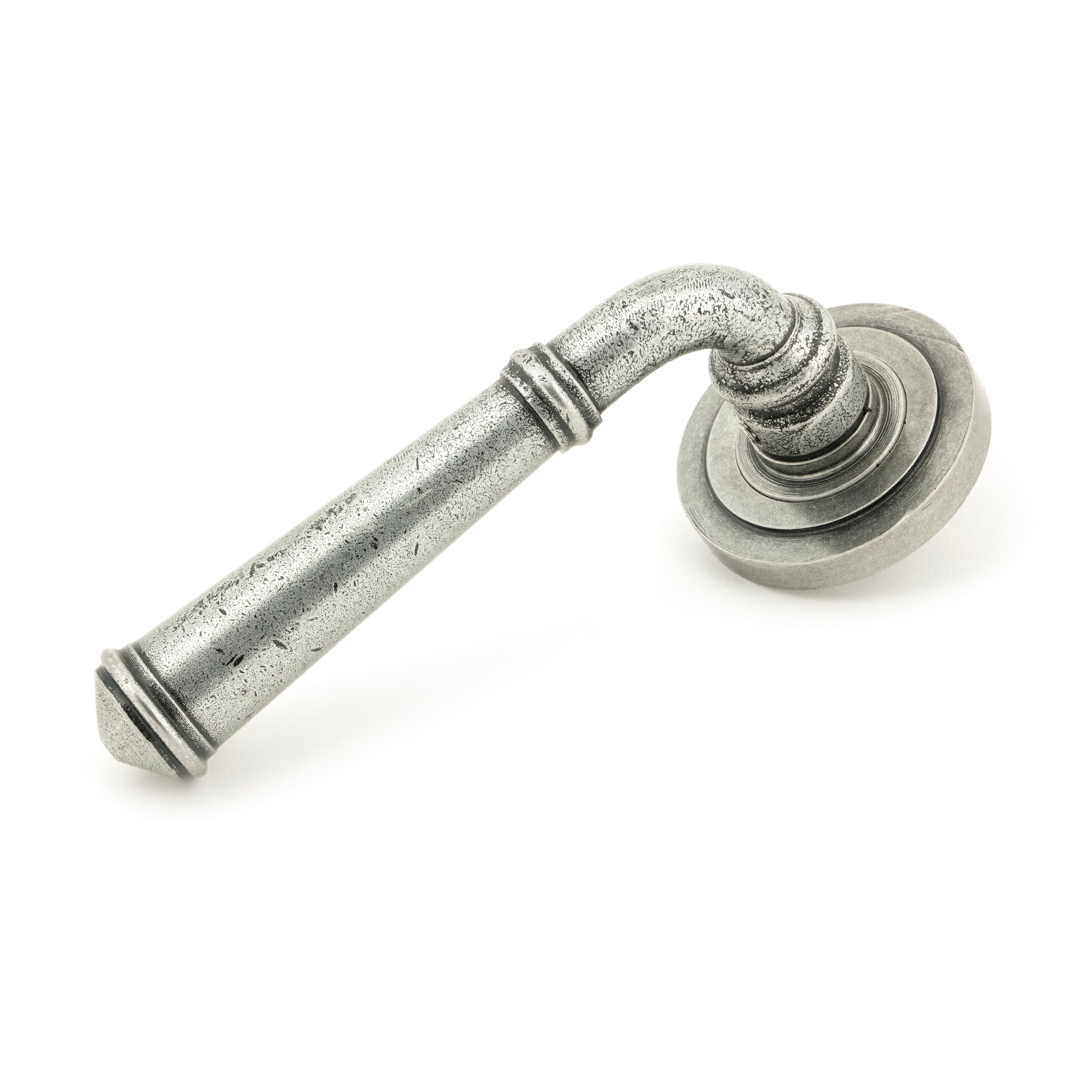 Pewter Regency Lever on Rose Set (Art Deco) | From The Anvil-Concealed-Yester Home