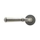 Pewter Regency Lever on Rose Set (Art Deco) - Unsprung | From The Anvil - Concealed - From The Anvil - Yester Home