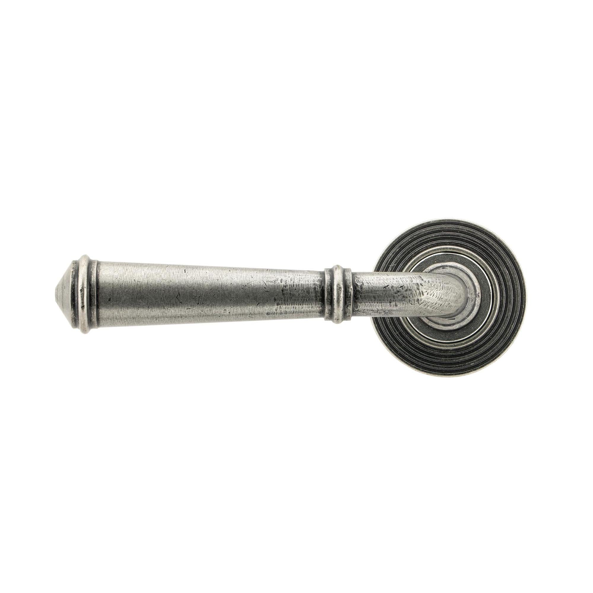 Pewter Regency Lever on Rose Set (Beehive) | From The Anvil - Concealed - From The Anvil - Yester Home