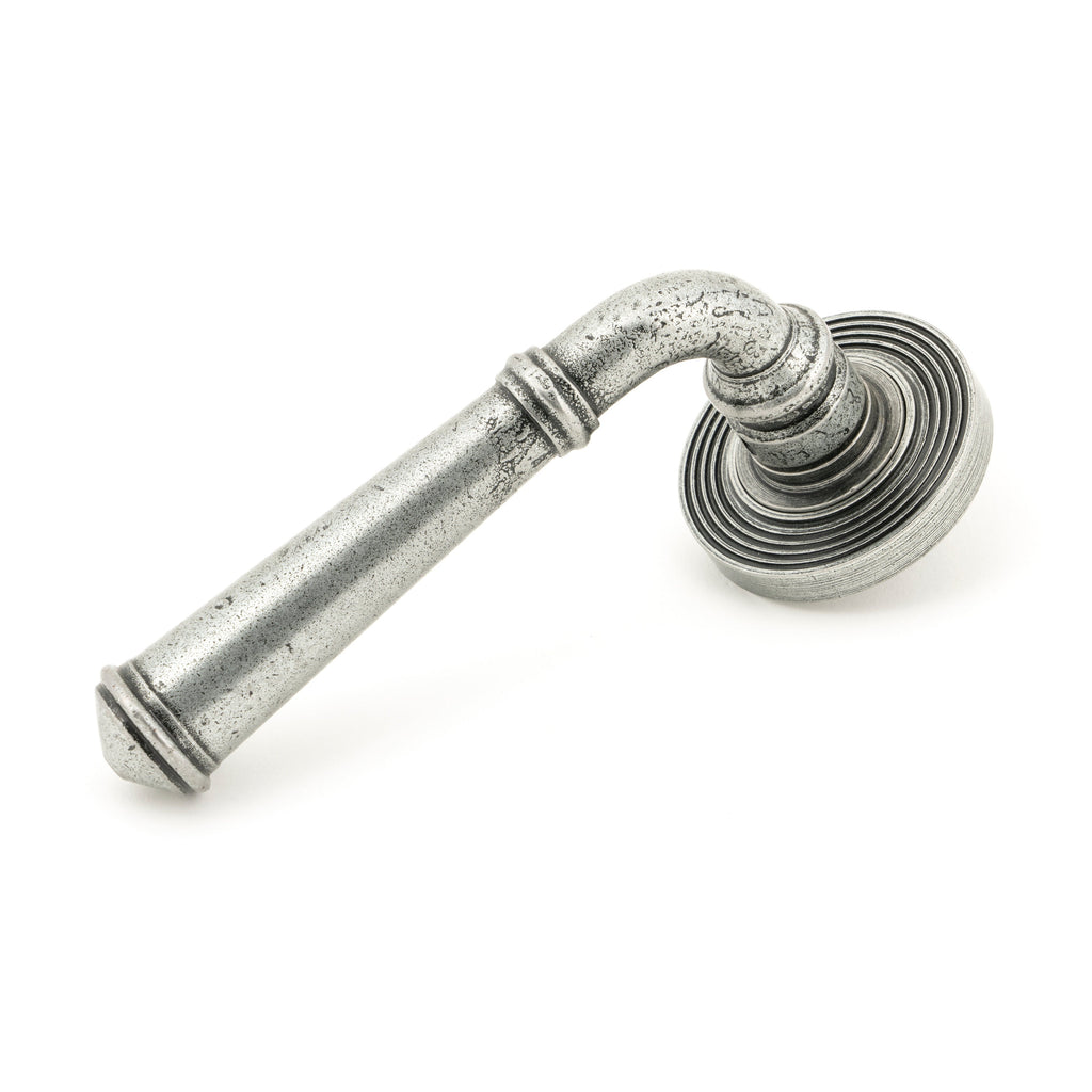 Pewter Regency Lever on Rose Set (Beehive) - Unsprung | From The Anvil