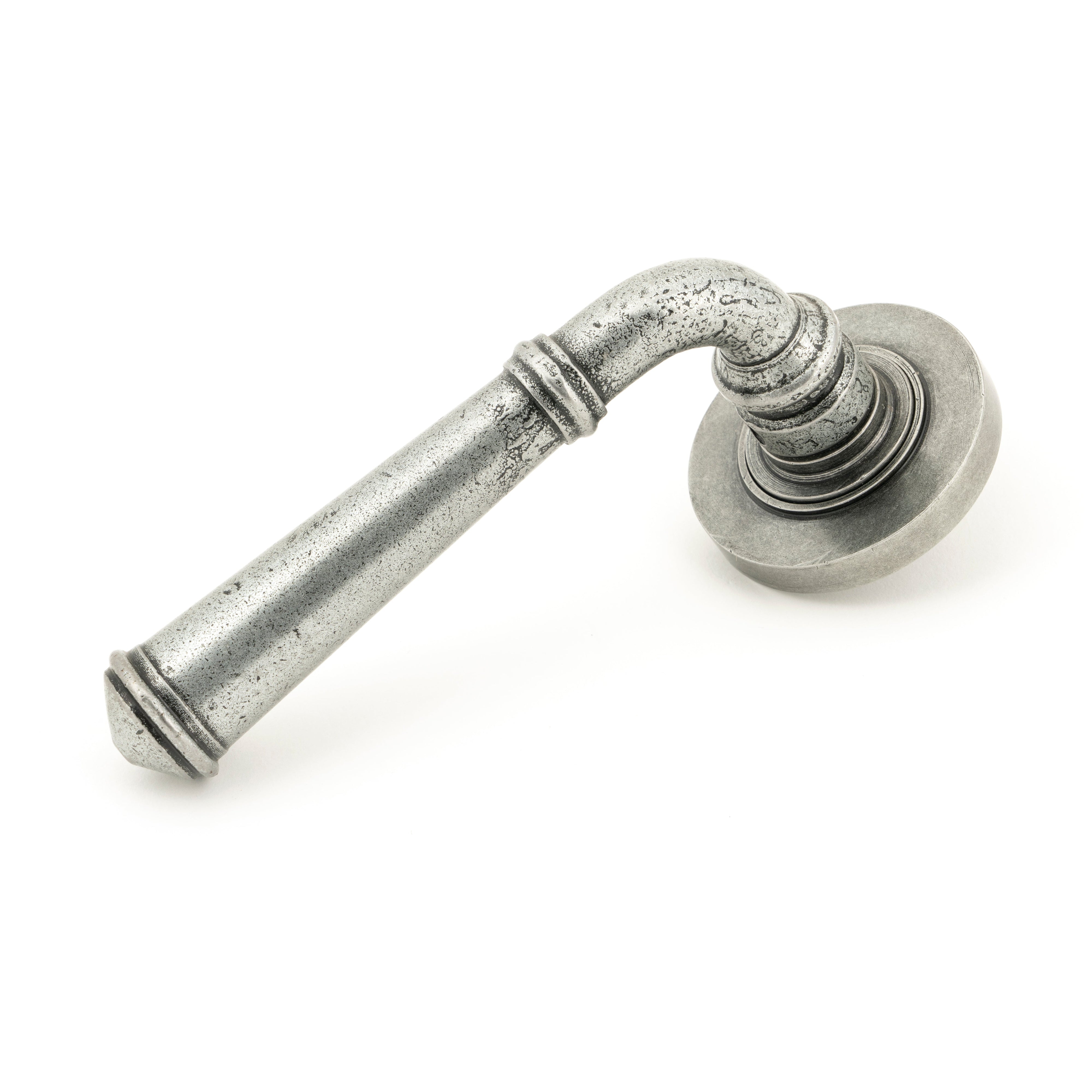 Pewter Regency Lever on Rose Set (Plain) | From The Anvil-Concealed-Yester Home