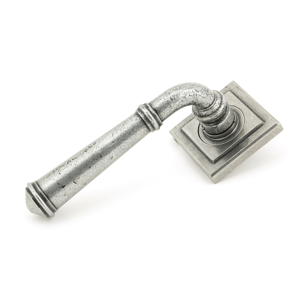 Pewter Regency Lever on Rose Set (Square) | From The Anvil