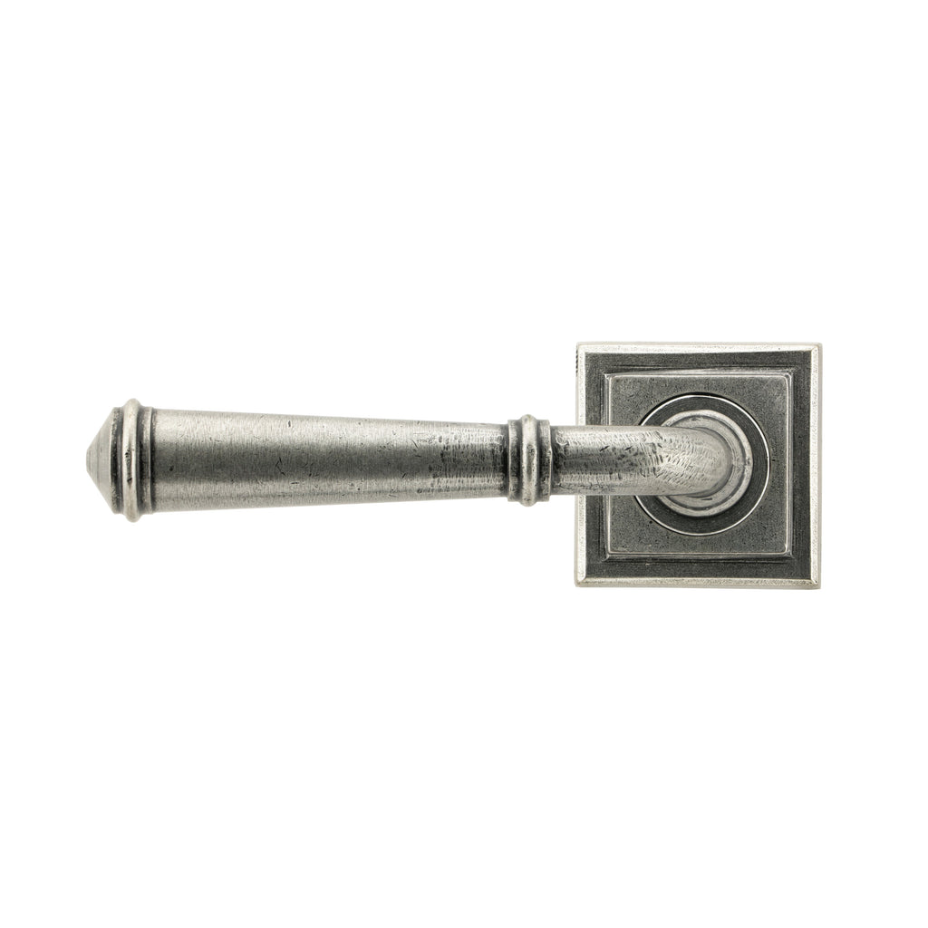Pewter Regency Lever on Rose Set (Square) - Unsprung | From The Anvil-Concealed-Yester Home