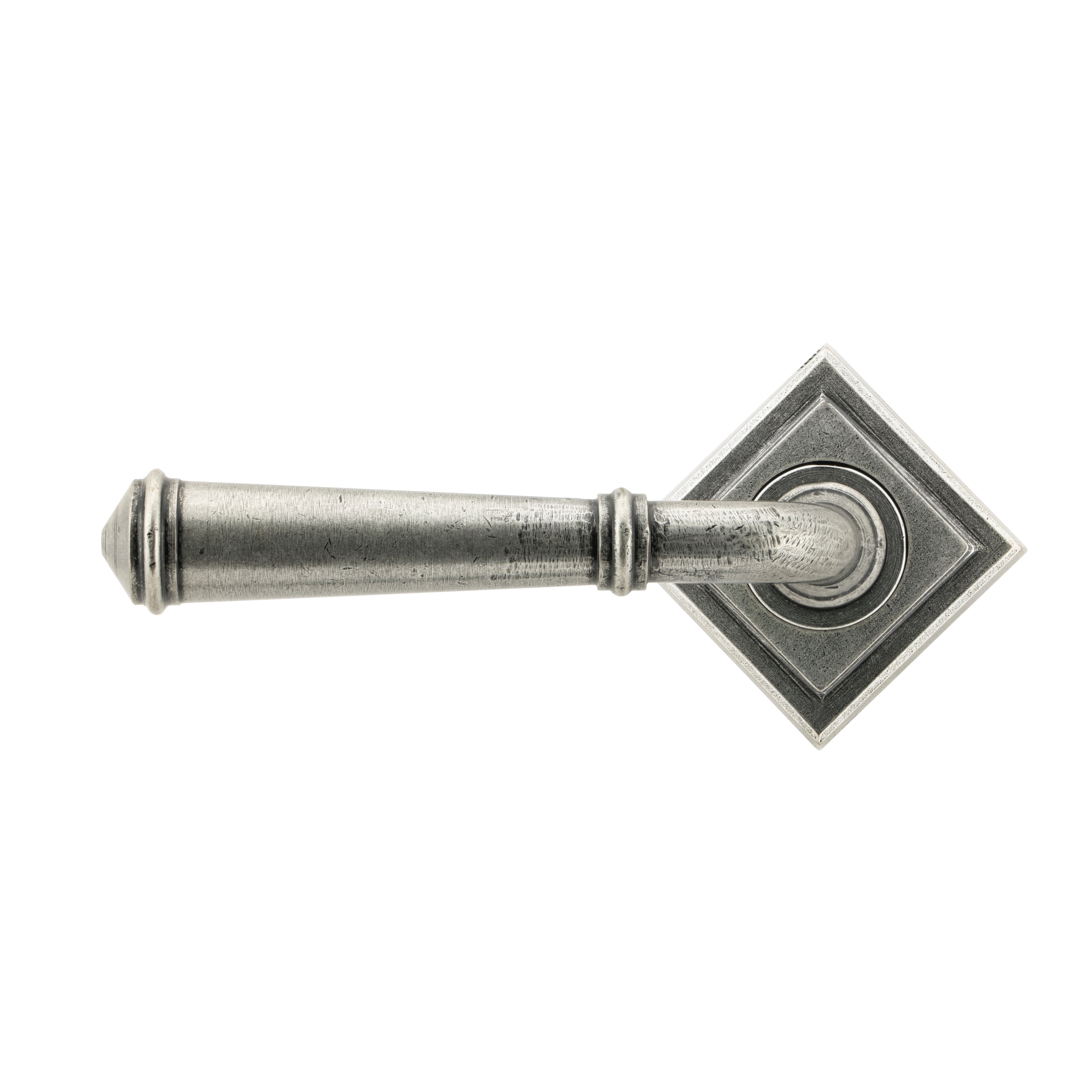 Pewter Regency Lever on Rose Set (Square) - Unsprung | From The Anvil-Concealed-Yester Home