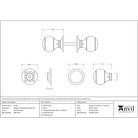 Pewter Regency Mortice/Rim Knob Set | From The Anvil-Mortice Knobs-Yester Home