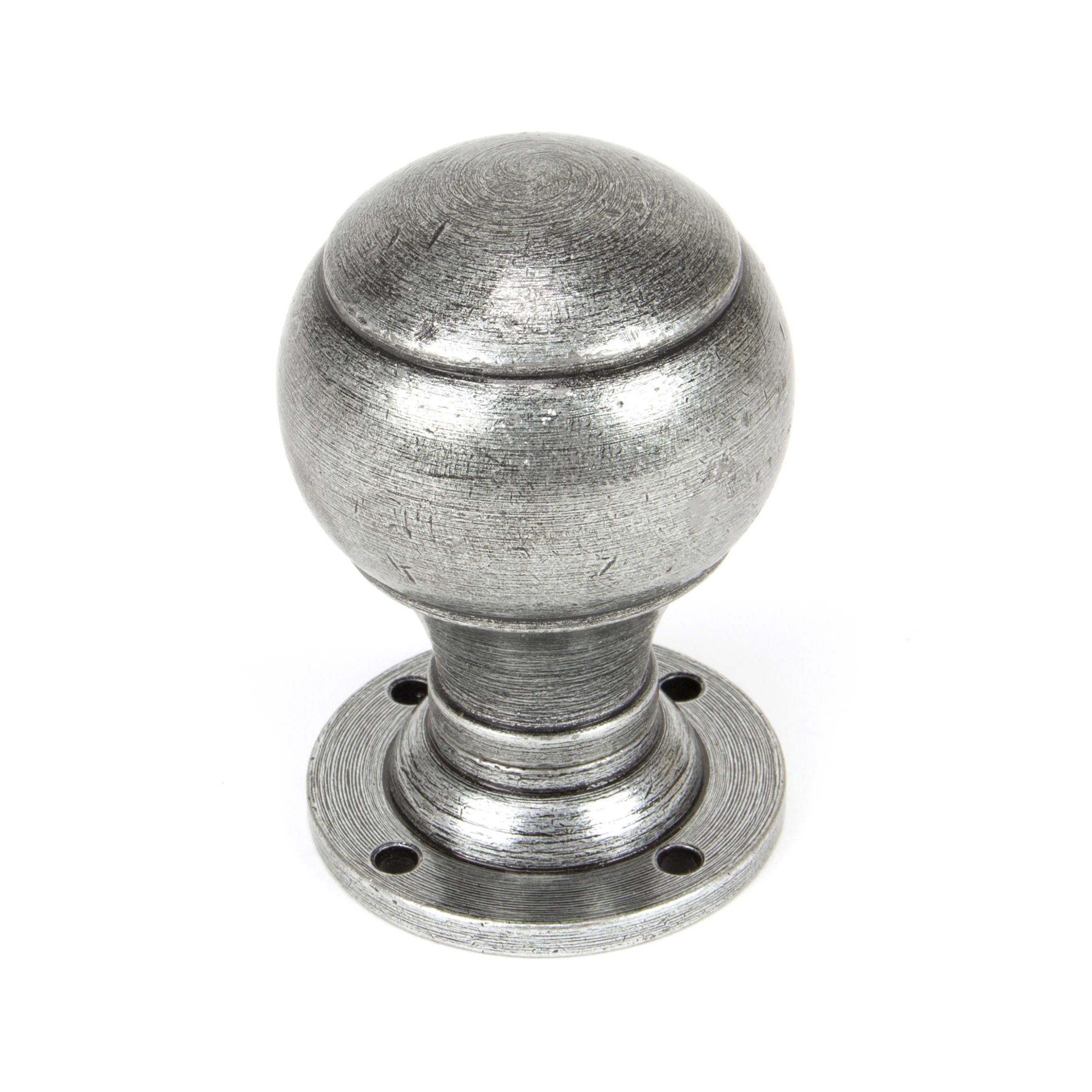 Pewter Regency Mortice/Rim Knob Set | From The Anvil - Mortice Knobs - From The Anvil - Yester Home