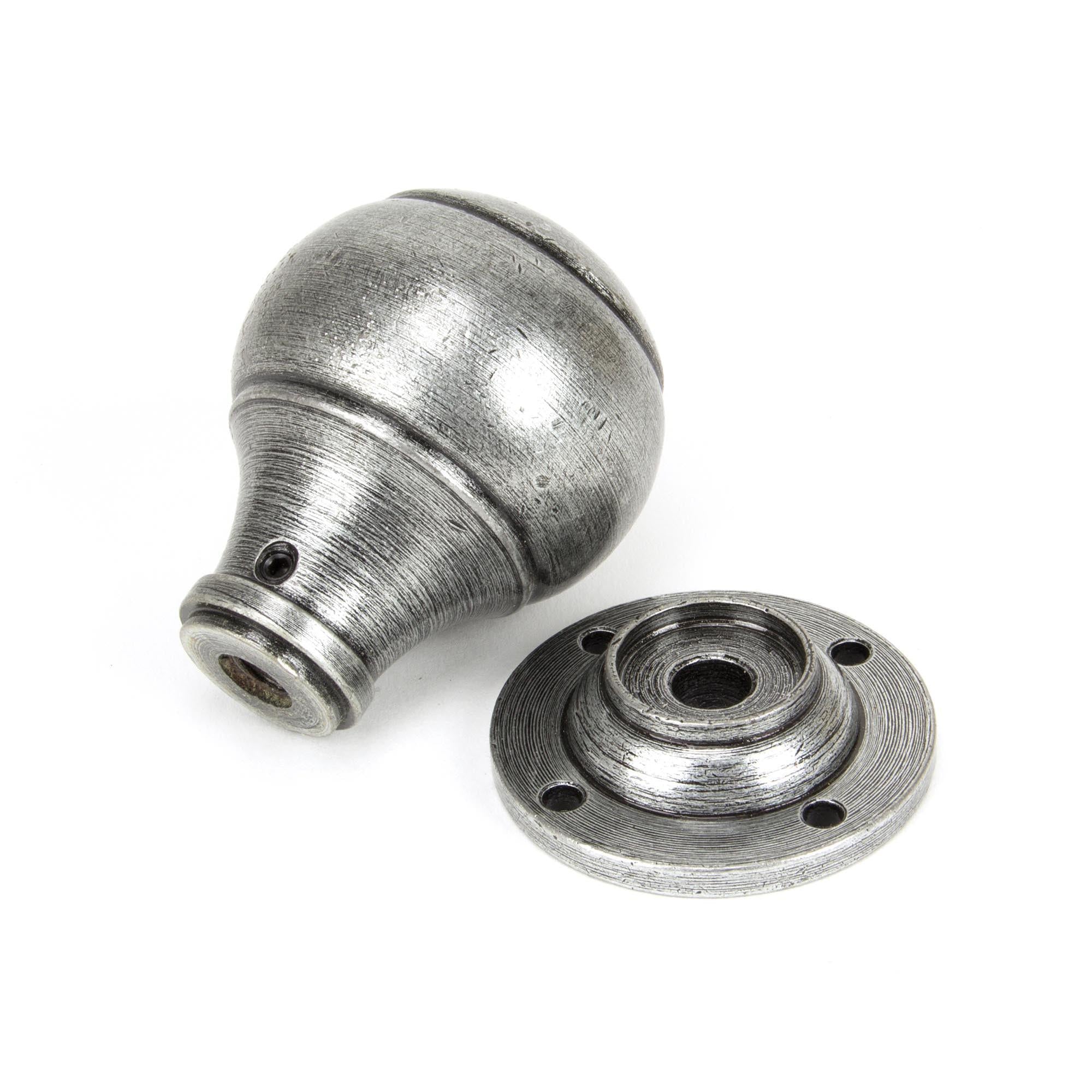 Pewter Regency Mortice/Rim Knob Set | From The Anvil - Mortice Knobs - From The Anvil - Yester Home