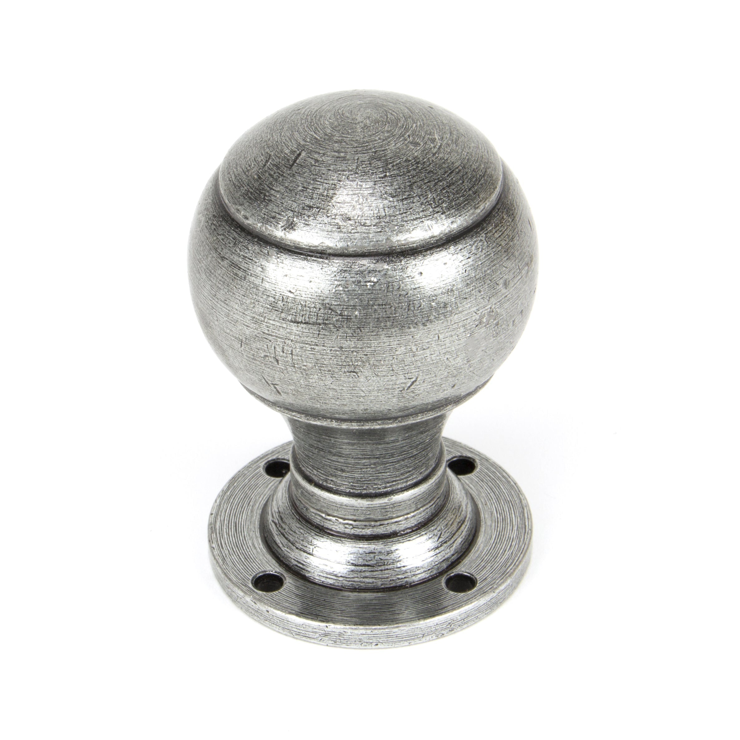Pewter Regency Mortice/Rim Knob Set | From The Anvil-Mortice Knobs-Yester Home