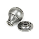 Pewter Regency Mortice/Rim Knob Set | From The Anvil-Mortice Knobs-Yester Home