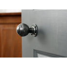 Pewter Regency Mortice/Rim Knob Set | From The Anvil-Mortice Knobs-Yester Home