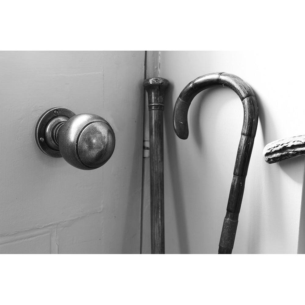 Pewter Regency Mortice/Rim Knob Set | From The Anvil-Mortice Knobs-Yester Home