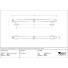Pewter Regency Pull Handle - Medium | From The Anvil-Pull Handles-Yester Home