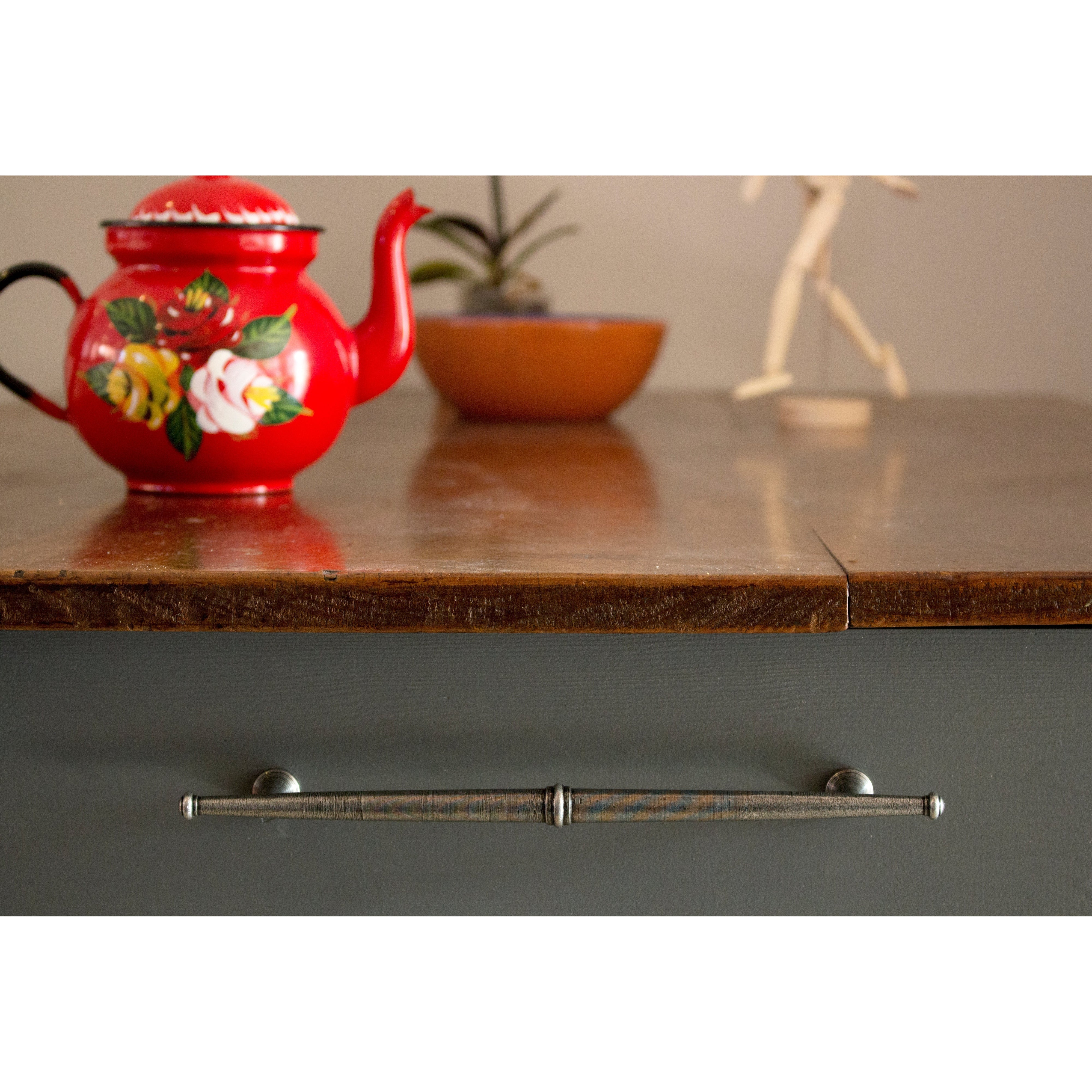 Pewter Regency Pull Handle - Medium | From The Anvil-Pull Handles-Yester Home