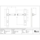 Pewter Regency Slimline Lever Espag. Lock Set | From The Anvil-Espagnolette-Yester Home