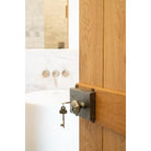 Pewter Rim Lock & Cast Iron Cover | From The Anvil-Rim Locks & Latches-Yester Home