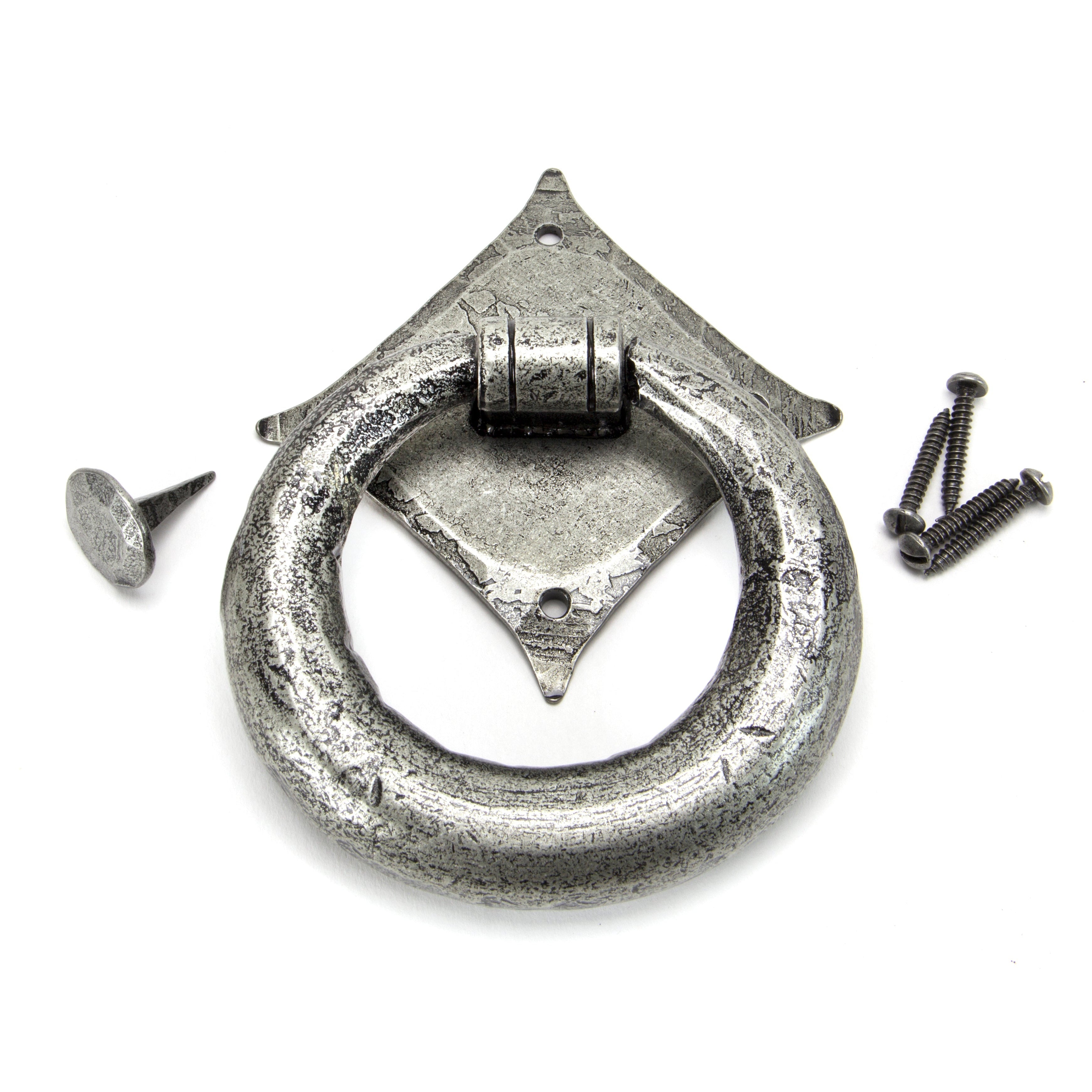Pewter Ring Door Knocker | From The Anvil-Surface Fixed Door Knockers-Yester Home