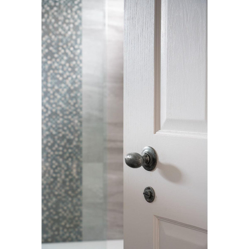 Pewter Round Bathroom Thumbturn | From The Anvil-Thumbturns-Yester Home