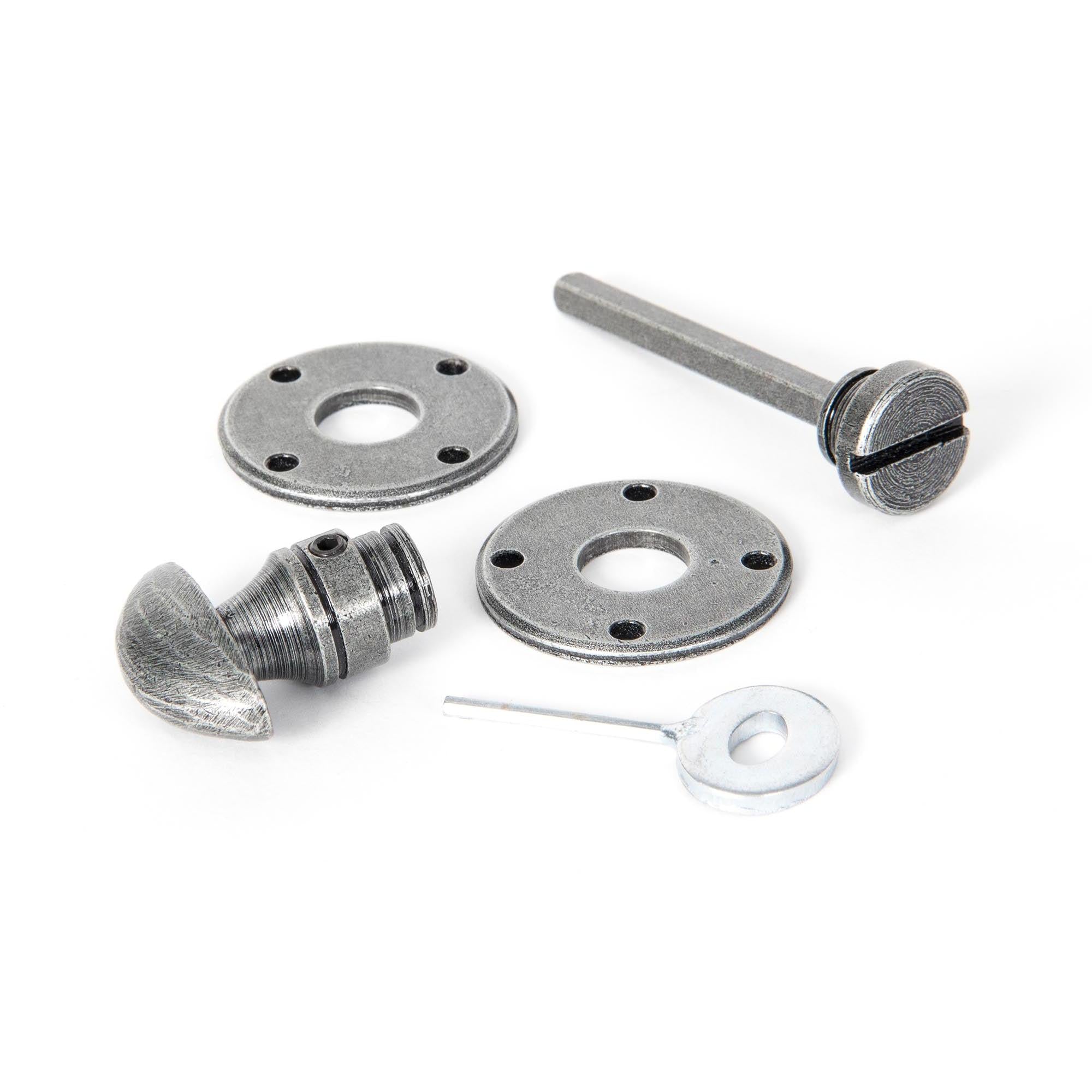 Pewter Round Bathroom Thumbturn | From The Anvil - Thumbturns - From The Anvil - Yester Home