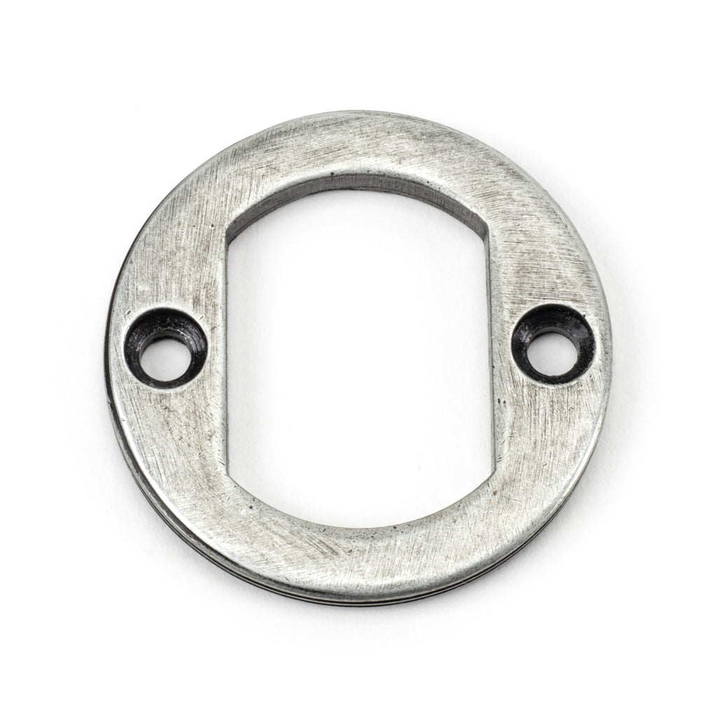 Pewter Round Escutcheon (Art Deco) | From The Anvil-Escutcheons-Yester Home