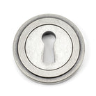Pewter Round Escutcheon (Art Deco) | From The Anvil-Escutcheons-Yester Home