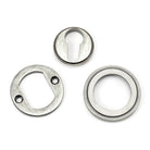 Pewter Round Euro Escutcheon (Art Deco) | From The Anvil-Euro Escutcheons-Yester Home