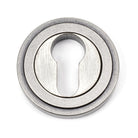 Pewter Round Euro Escutcheon (Art Deco) | From The Anvil - Euro Escutcheons - From The Anvil - Yester Home