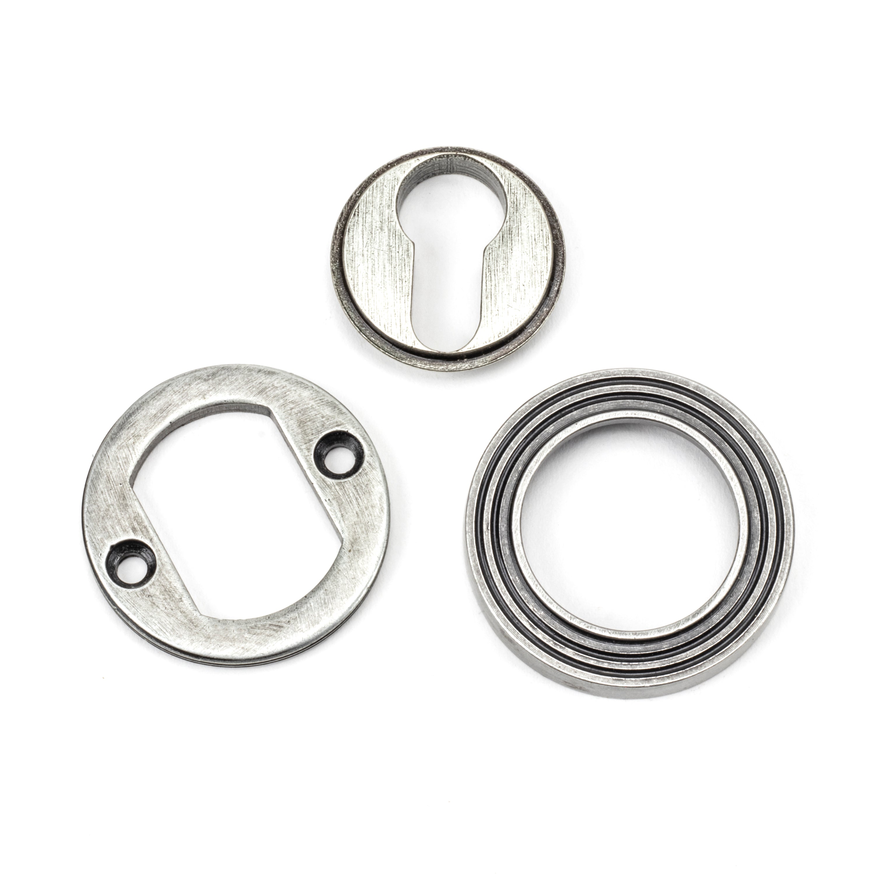 Pewter Round Euro Escutcheon (Beehive) | From The Anvil-Euro Escutcheons-Yester Home