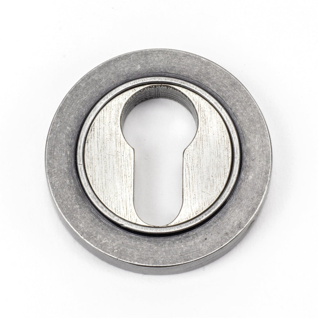 Pewter Round Euro Escutcheon (Plain) | From The Anvil-Euro Escutcheons-Yester Home
