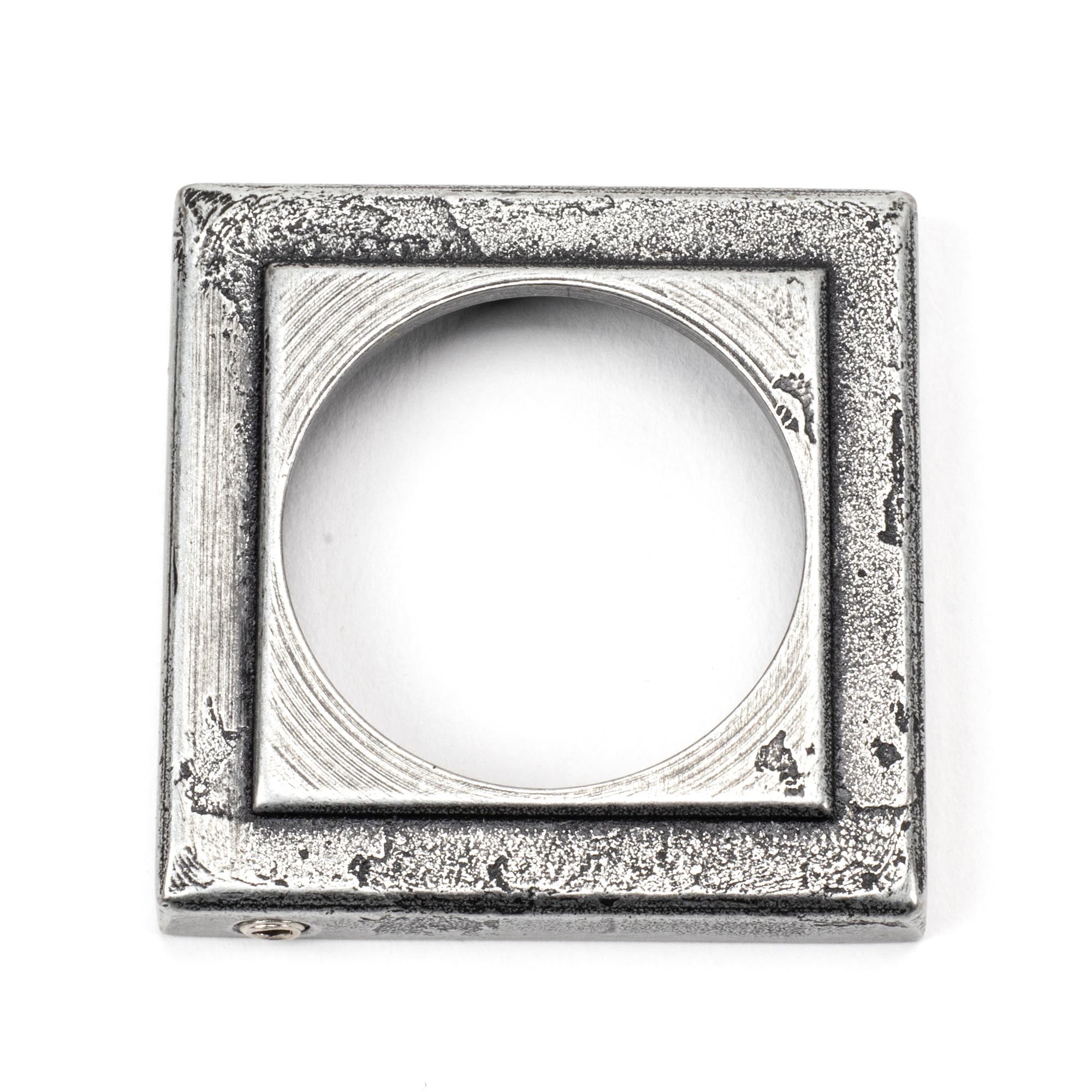 Pewter Round Euro Escutcheon (Square) | From The Anvil - Euro Escutcheons - From The Anvil - Yester Home