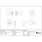 Pewter Round Mortice/Rim Knob Set | From The Anvil - Mortice Knobs - From The Anvil - Yester Home