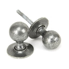 Pewter Round Mortice/Rim Knob Set | From The Anvil-Mortice Knobs-Yester Home