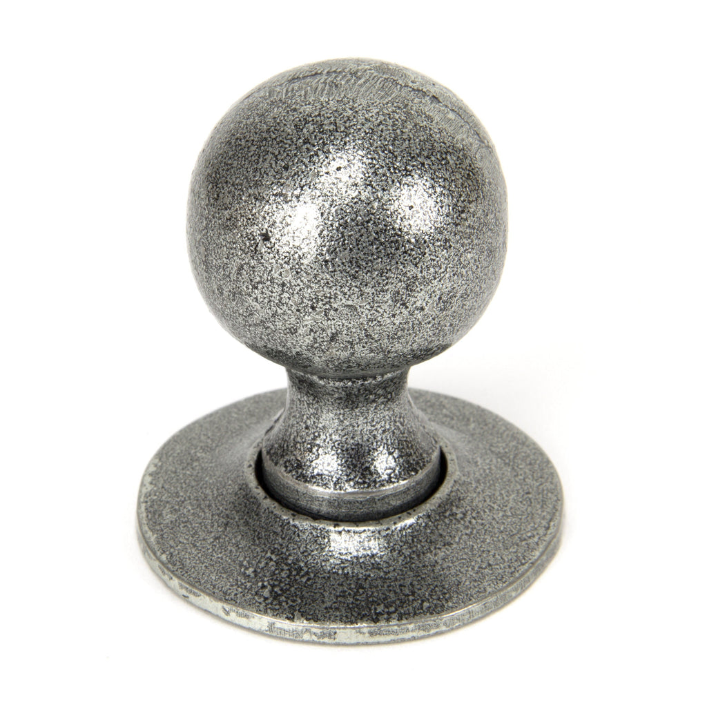 Pewter Round Mortice/Rim Knob Set | From The Anvil-Mortice Knobs-Yester Home