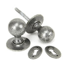 Pewter Round Mortice/Rim Knob Set | From The Anvil - Mortice Knobs - From The Anvil - Yester Home