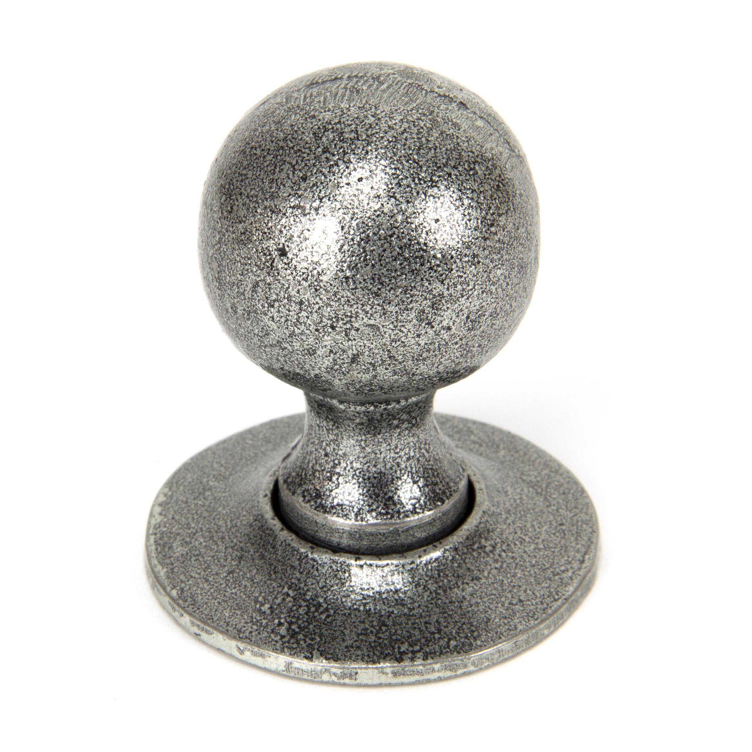 Pewter Round Mortice/Rim Knob Set | From The Anvil - Mortice Knobs - From The Anvil - Yester Home