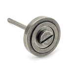 Pewter Round Thumbturn Set (Art Deco) | From The Anvil-Thumbturns-Yester Home