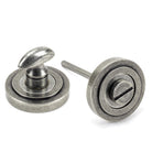 Pewter Round Thumbturn Set (Art Deco) | From The Anvil - Thumbturns - From The Anvil - Yester Home