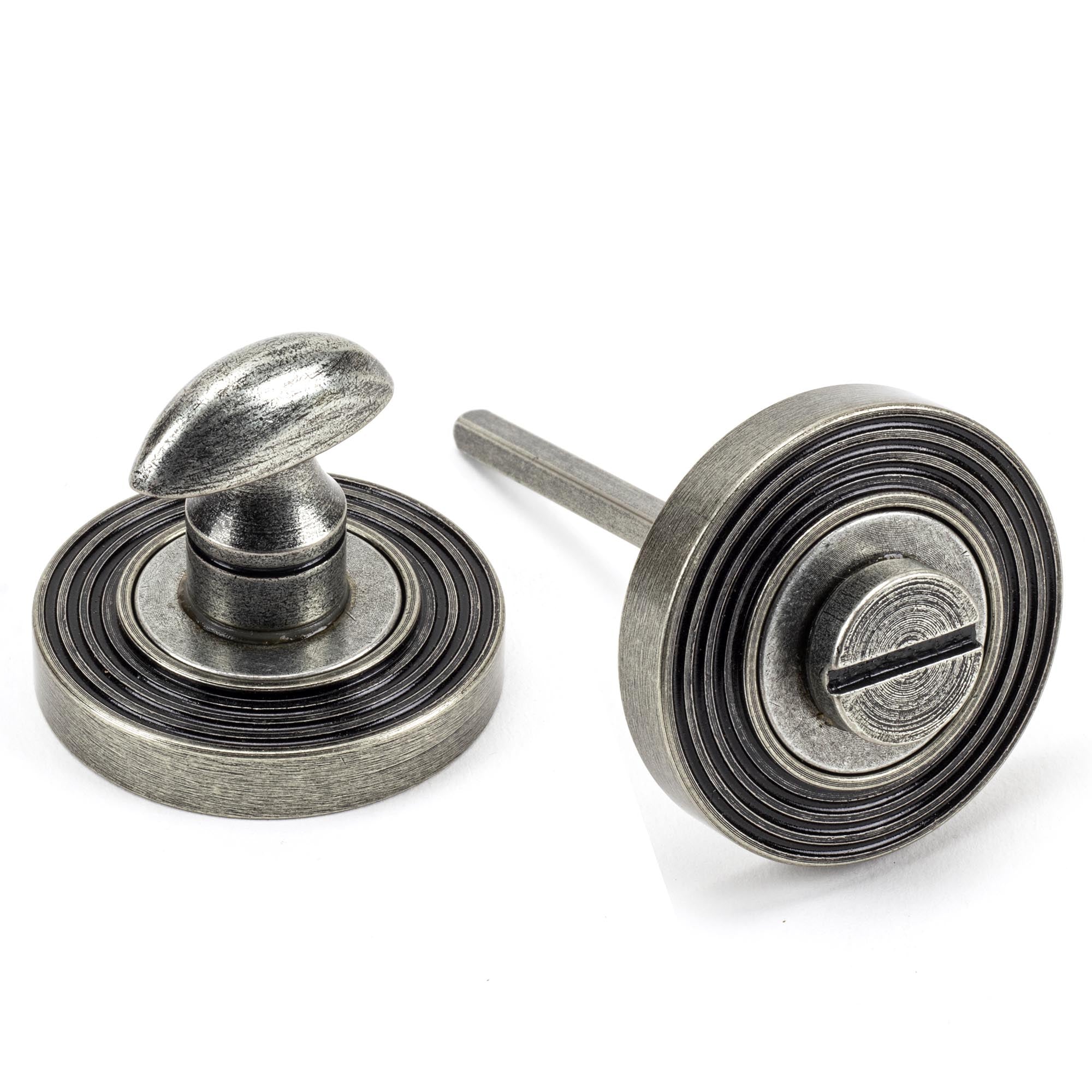 Pewter Round Thumbturn Set (Beehive) | From The Anvil - Thumbturns - From The Anvil - Yester Home