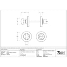 Pewter Round Thumbturn Set (Plain) | From The Anvil - Thumbturns - From The Anvil - Yester Home