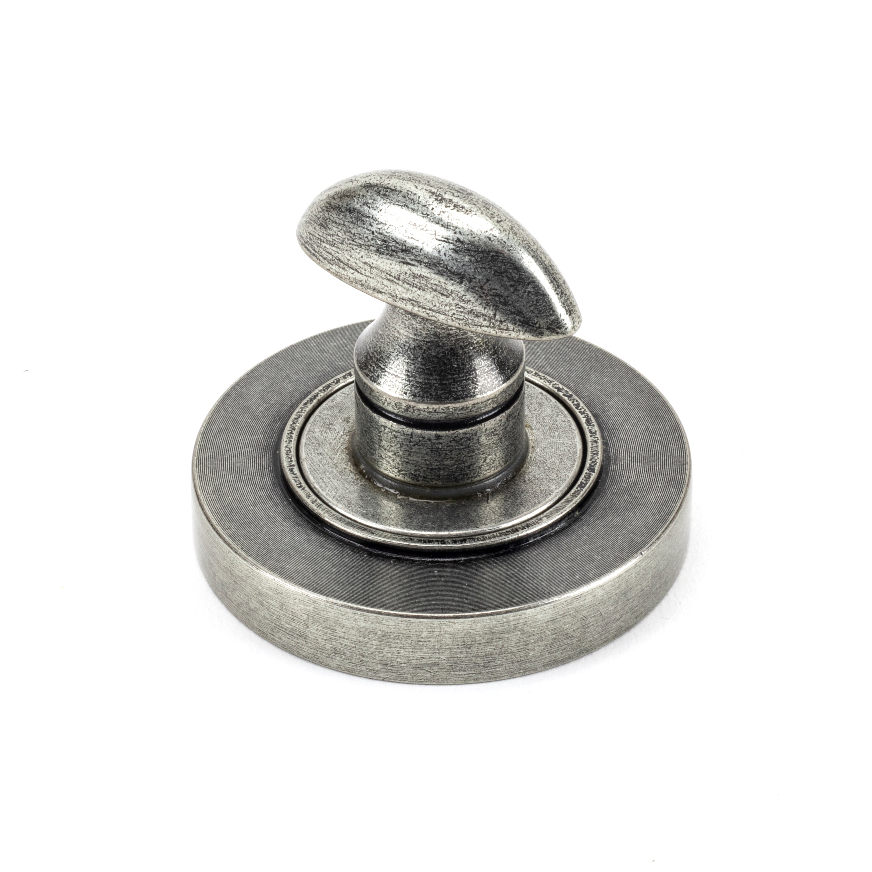 Pewter Round Thumbturn Set (Plain) | From The Anvil-Thumbturns-Yester Home