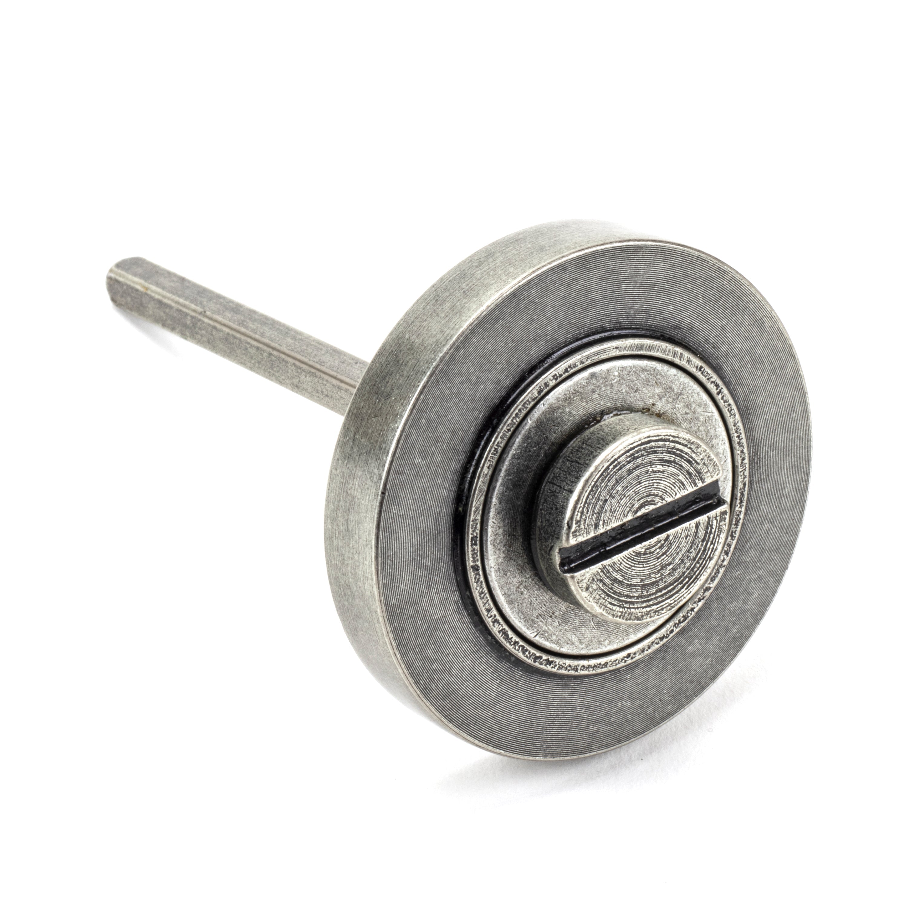 Pewter Round Thumbturn Set (Plain) | From The Anvil-Thumbturns-Yester Home