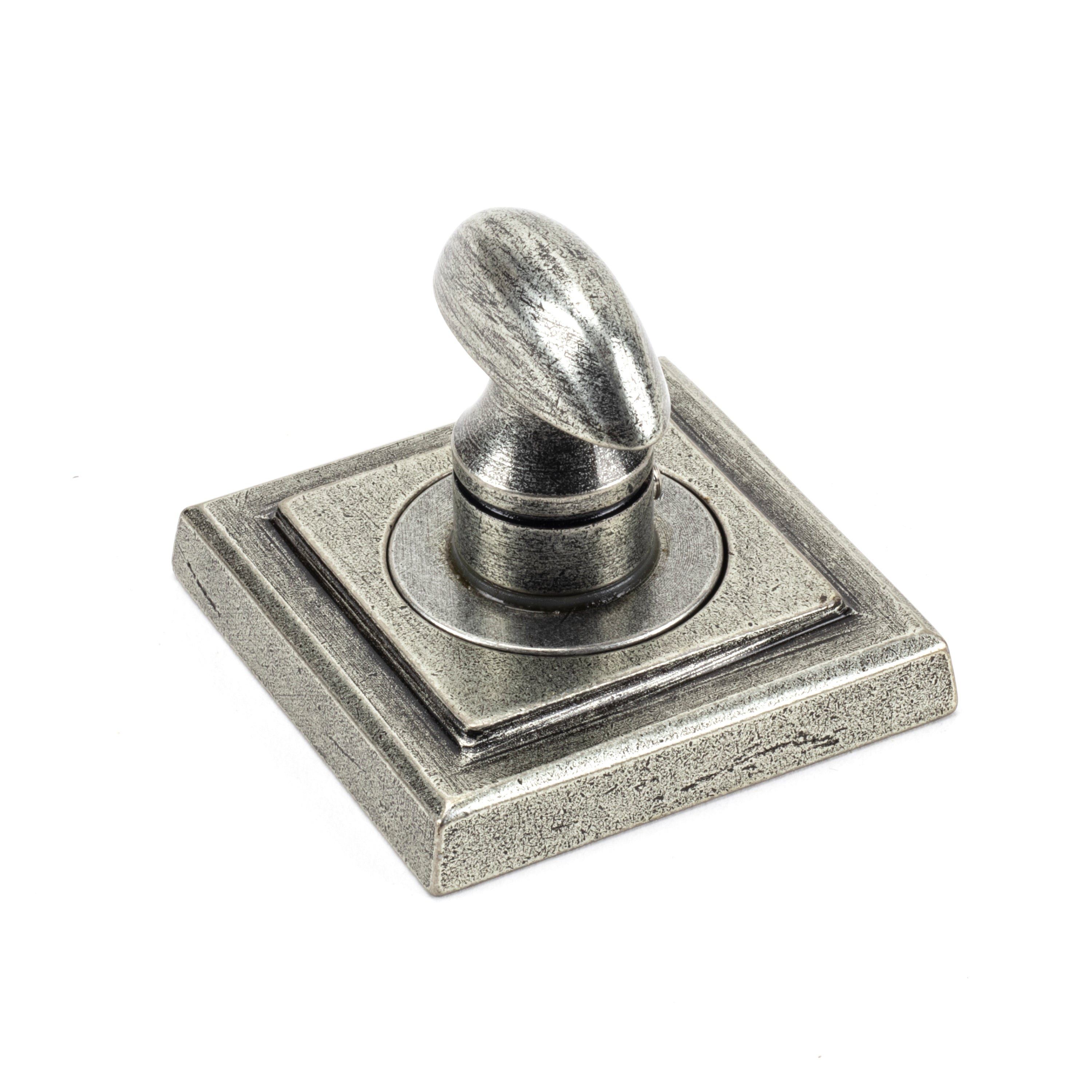 Pewter Round Thumbturn Set (Square) | From The Anvil-Thumbturns-Yester Home