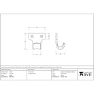 Pewter Sash Lift - Sash Lifts - From The Anvil - Yester Home