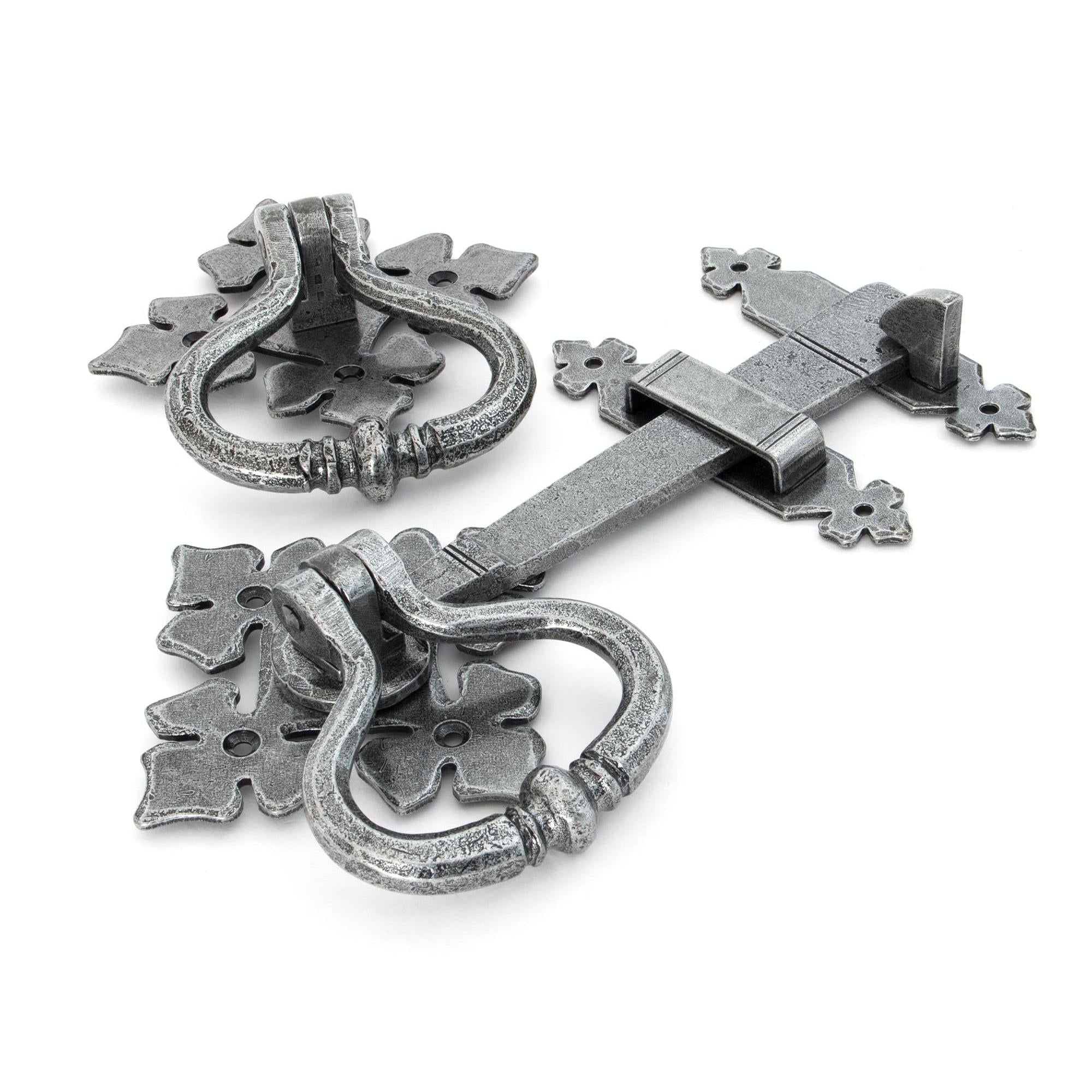 Pewter Shakespeare Latch Set | From The Anvil - Latches - From The Anvil - Yester Home