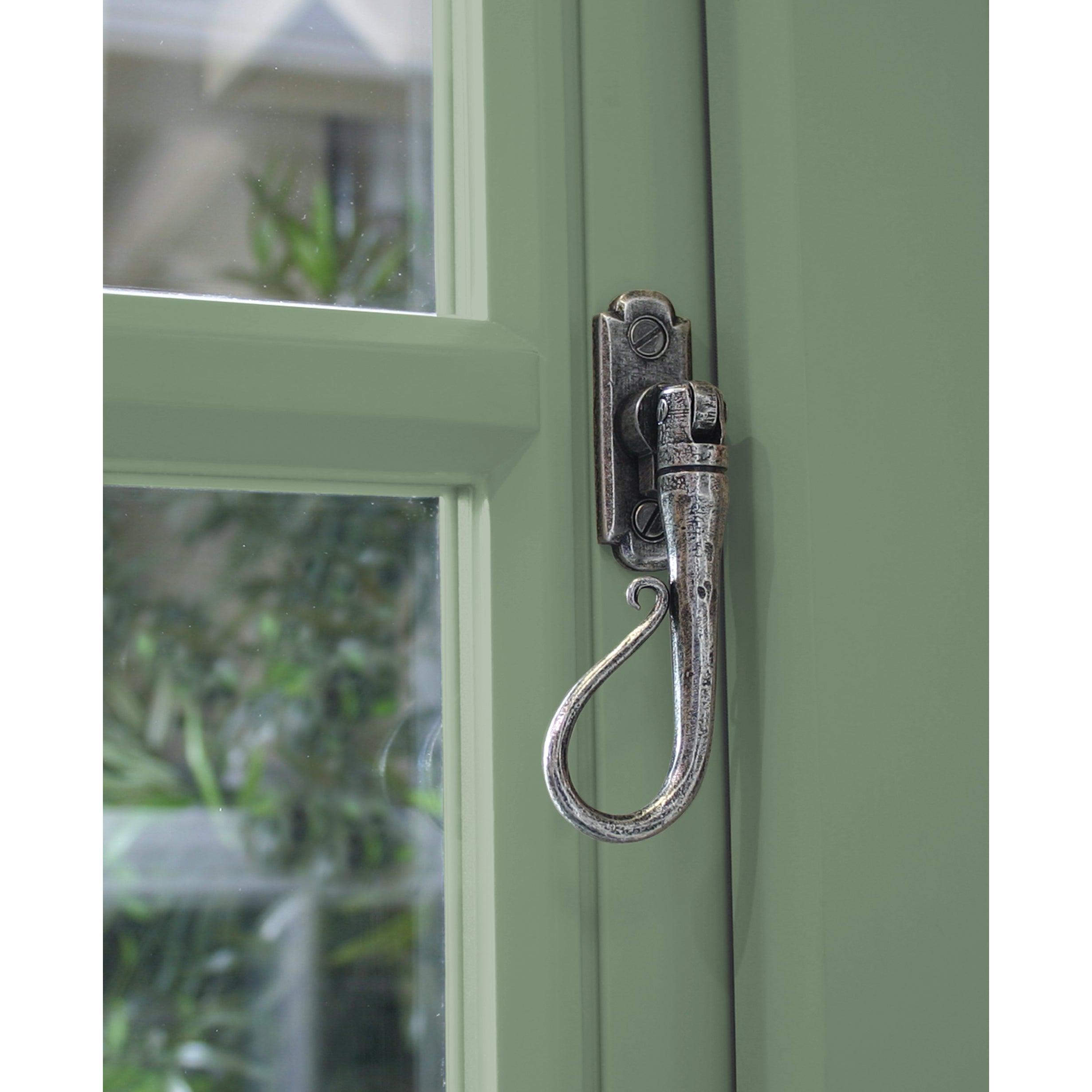Pewter Shepherd's Crook Espag - LH | From The Anvil-Espag. Fasteners-Yester Home