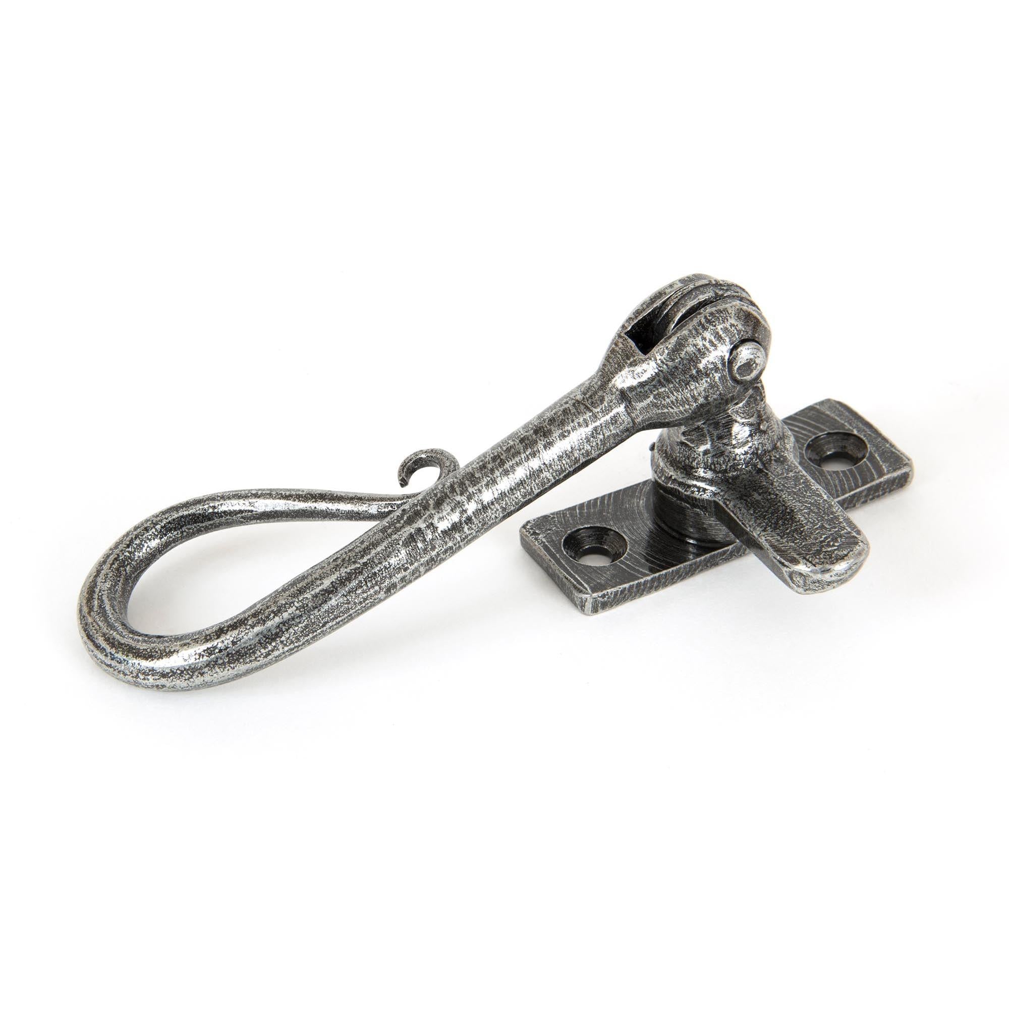 Pewter Shepherd's Crook Fastener | From The Anvil - Fasteners - From The Anvil - Yester Home