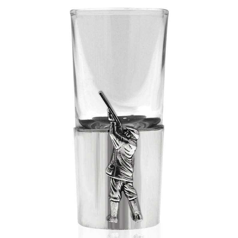 Pewter Shotgun Shot Glass-Shot Glasses-Yester Home