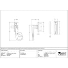 Pewter Shropshire Window Fastener | From The Anvil - Fasteners - From The Anvil - Yester Home