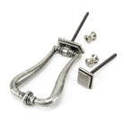 Pewter Slimline Art Deco Door Knocker | From The Anvil-Bolt-Through Door Knockers-Yester Home