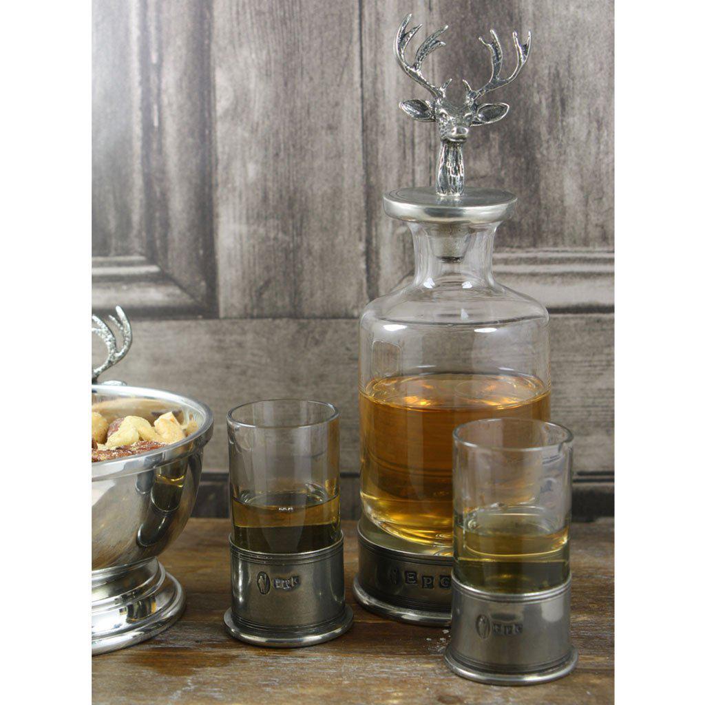 Pewter Stag Mini Decanter Set-Decanters-Yester Home