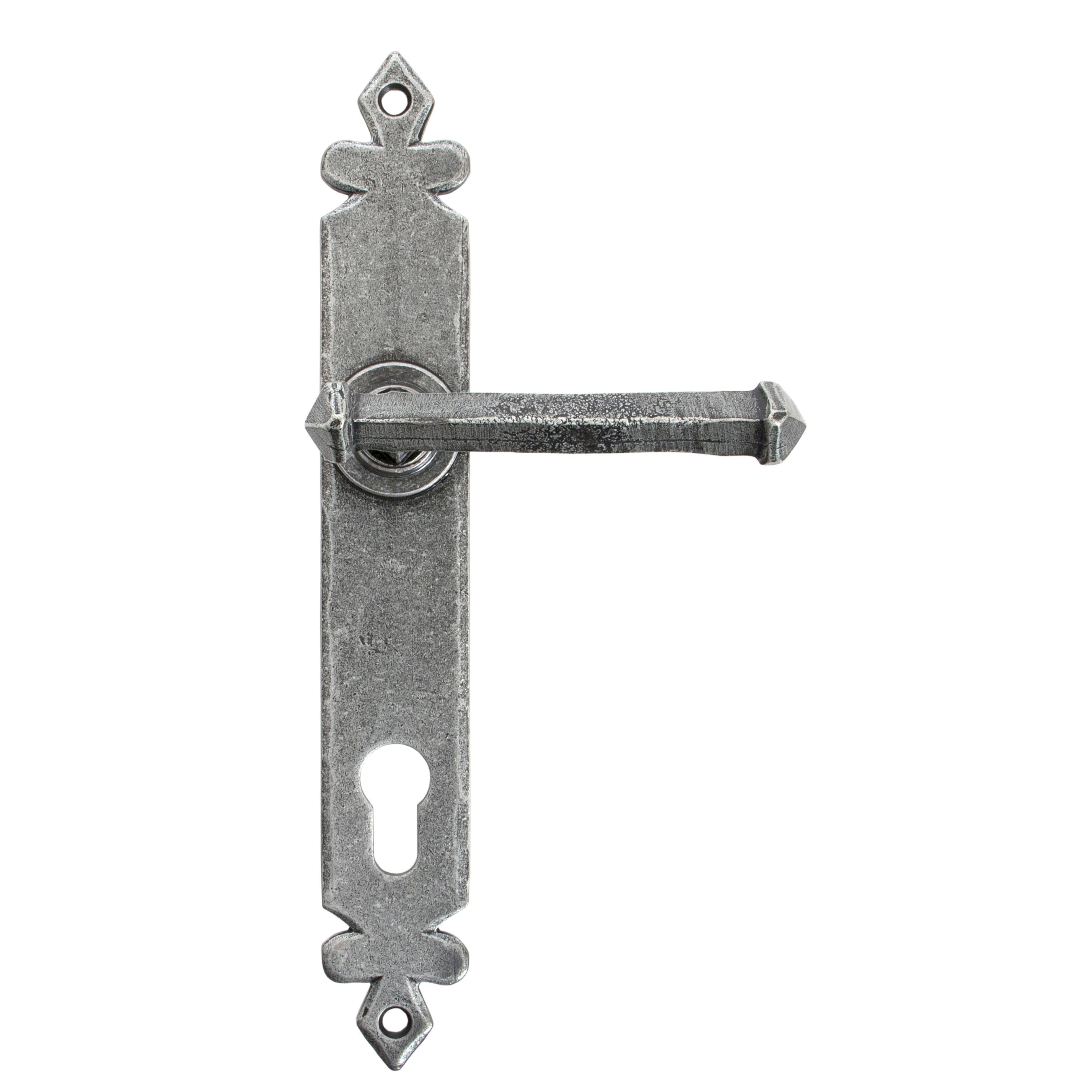 Pewter Tudor Lever Espag. Lock Set | From The Anvil - Espagnolette - From The Anvil - Yester Home